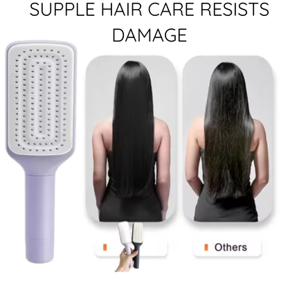 Retractable Bristle Self-Cleaning Brush