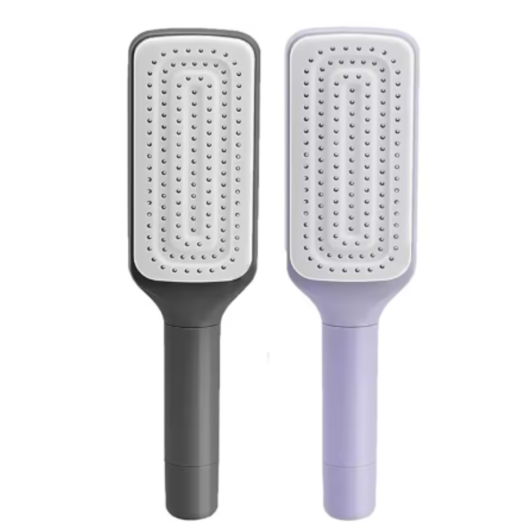 Retractable Bristle Self-Cleaning Brush